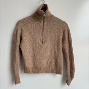 Quince Tan Turtleneck Sweater